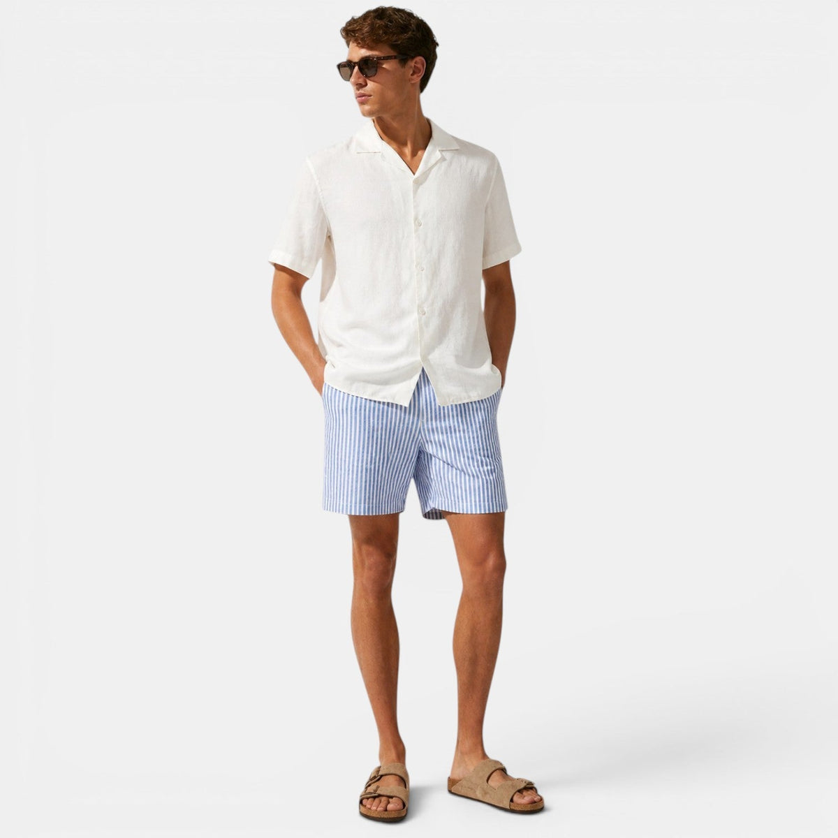 Men's Timeless Striped Summer Shorts for Effortless Style