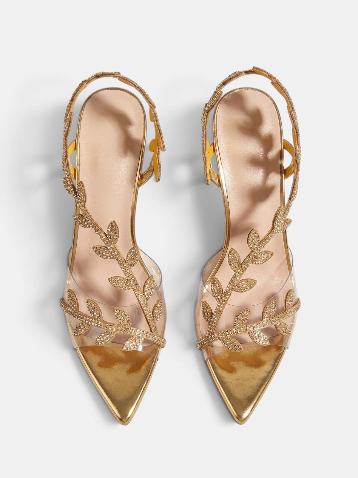 Women's Ankle Strap Sandals with Open Toe and Leaf Embellishments