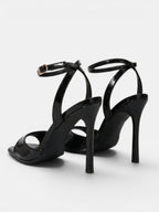 Gleamond | Women's Ankle Strap Sandals with Square Toe and Stiletto Heel Gleamond