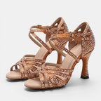 Gleamond | Women's Ballroom Dance Shoes with Rhinestones Gleamond