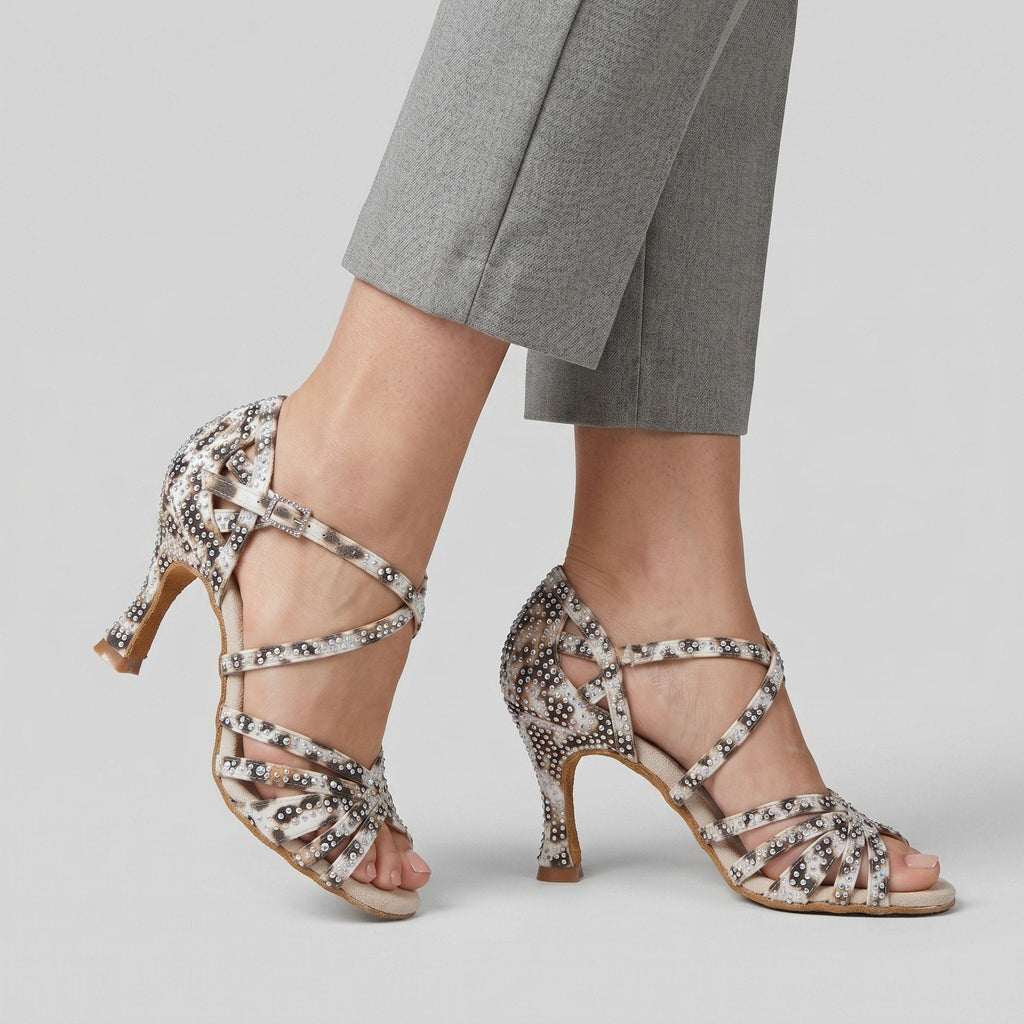 Gleamond | Women's Ballroom Dance Shoes with Rhinestones Gleamond