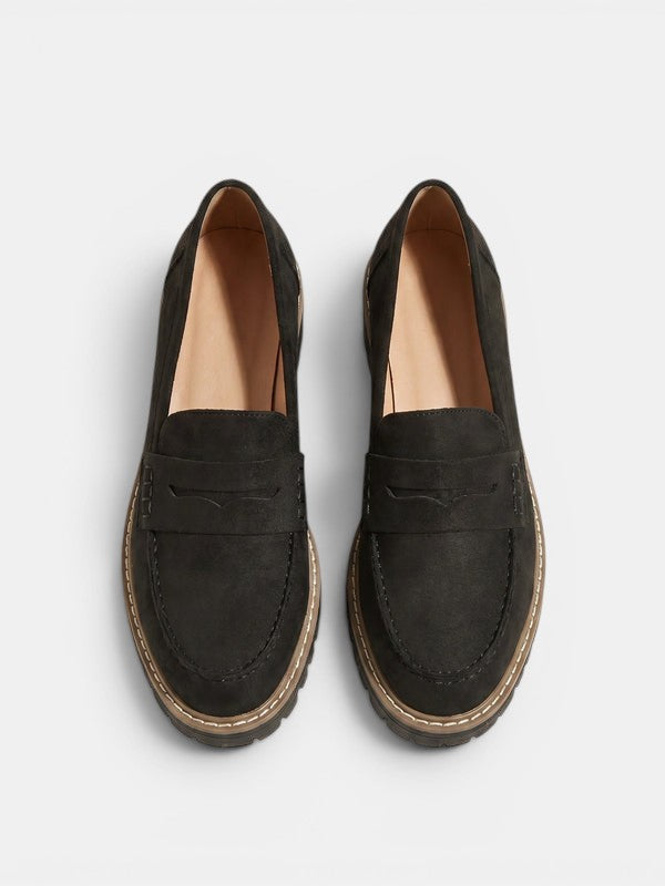 Gleamond | Women's Classic Leather Slip-On Loafers Gleamond