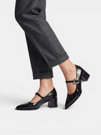 Gleamond | Women's Classic Mary Jane Block Heel Pumps Gleamond