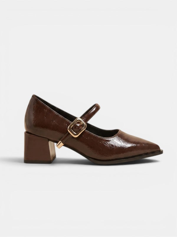 Gleamond | Women's Classic Mary Jane Block Heel Pumps Gleamond