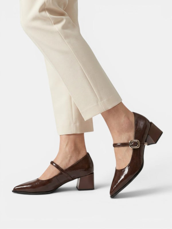 Gleamond | Women's Classic Mary Jane Block Heel Pumps Gleamond