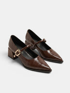 Gleamond | Women's Classic Mary Jane Block Heel Pumps Gleamond