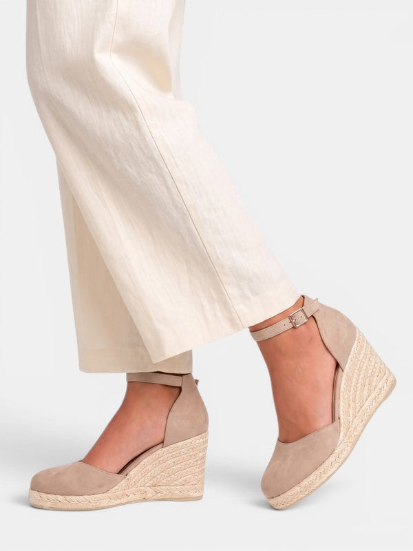 Gleamond | Women's Closed Toe Espadrille Wedge Sandals Gleamond