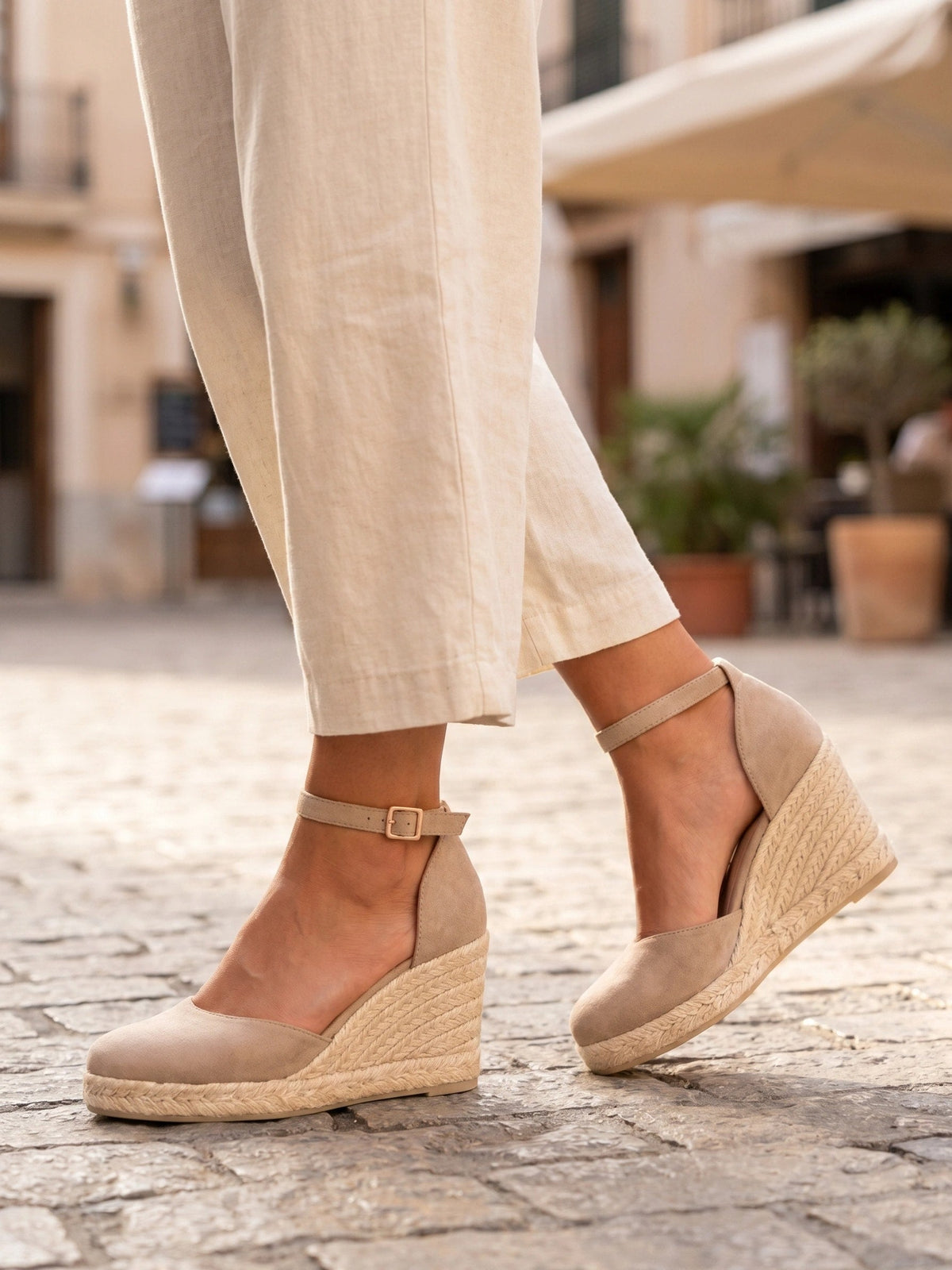 Gleamond | Women's Closed Toe Espadrille Wedge Sandals Gleamond