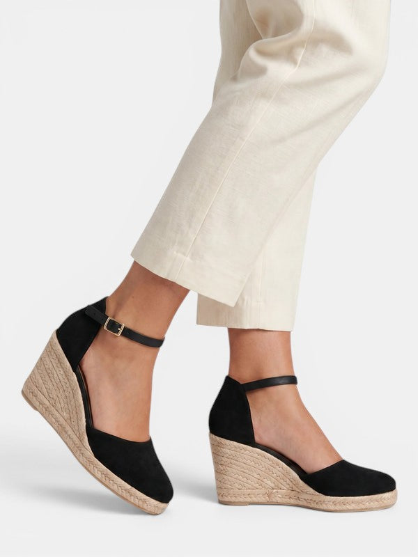 Gleamond | Women's Closed Toe Espadrille Wedge Sandals Gleamond