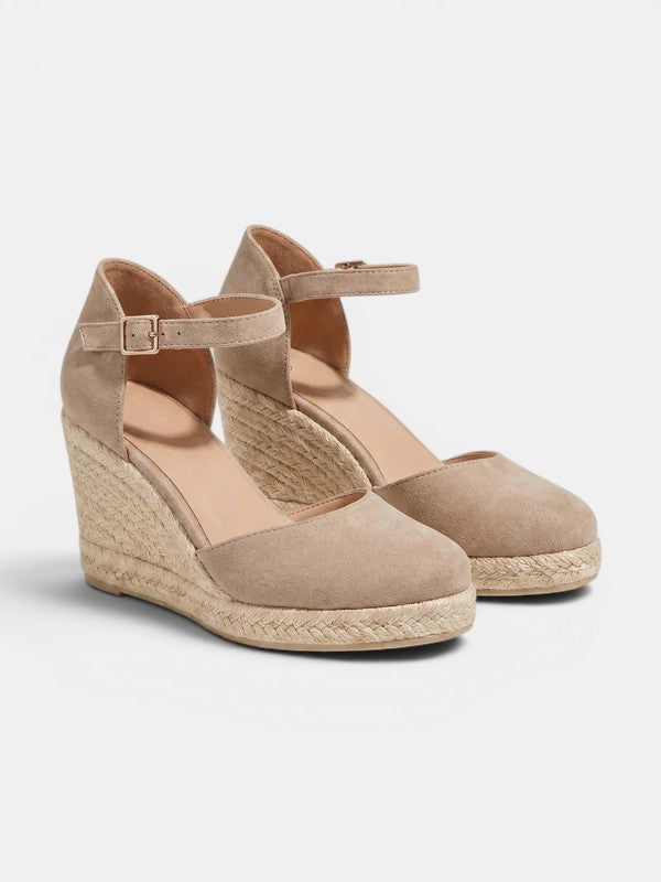 Gleamond | Women's Closed Toe Espadrille Wedge Sandals Gleamond