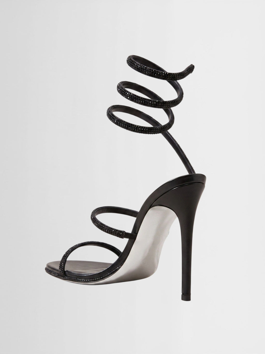 Gleamond | Women's Stiletto Sandals with Open Toe and Spiral Ankle Wrap Gleamond