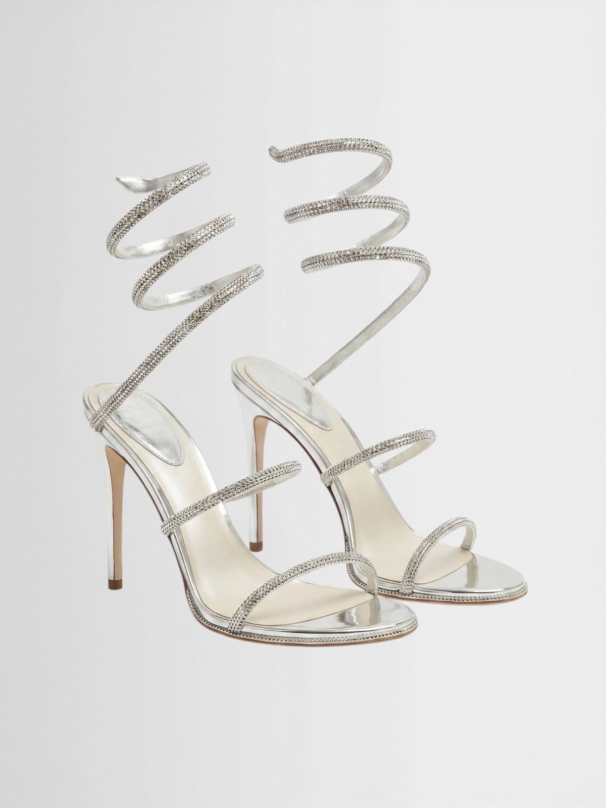 Gleamond | Women's Stiletto Sandals with Open Toe and Spiral Ankle Wrap Gleamond