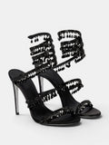 Gleamond | Women's High Heel Sandals with Open Toe and Wraparound Ankle Strap Gleamond