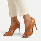 Gleamond | Women's Cut-Out Open Toe High Heel Sandals Gleamond