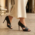 Gleamond | Women's Cut-Out Open Toe High Heel Sandals Gleamond