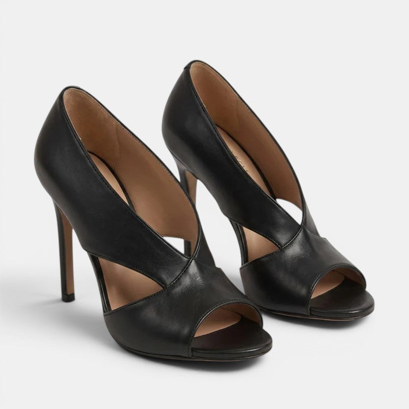 Gleamond | Women's Cut-Out Open Toe High Heel Sandals Gleamond