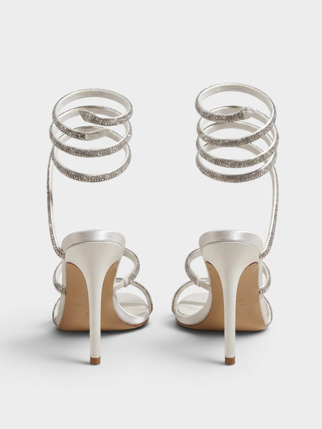 Gleamond | Women's Stiletto Sandals with Open Toe and Spiral Ankle Wrap Gleamond