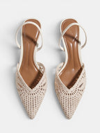 Gleamond | Women's Elegant Slingback Pointed Heels Gleamond