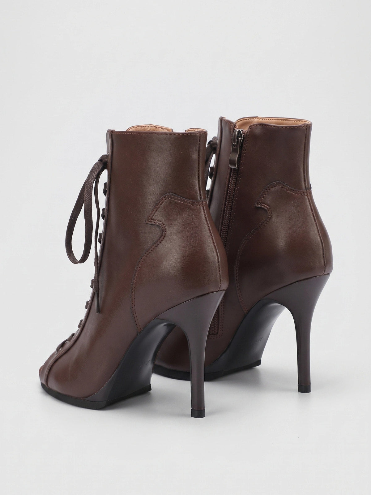 Gleamond | Women's Lace-Up High Heel Ankle Boots Gleamond