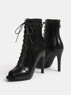 Gleamond | Women's Lace-Up High Heel Ankle Boots Gleamond