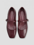 Gleamond | Women's Mary Jane Flat Shoes with Buckle Strap Gleamond