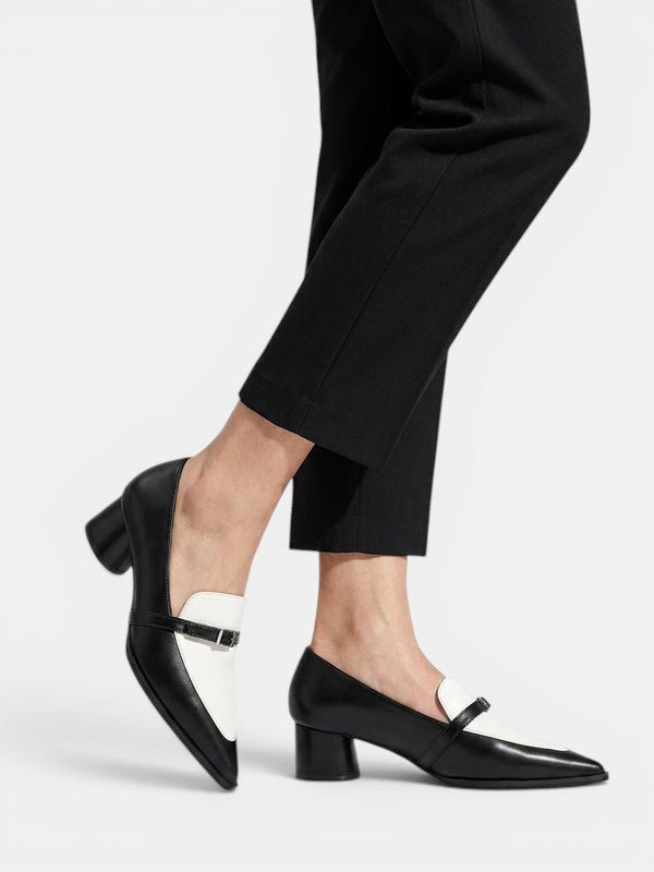 Gleamond | Women's Medium Block Heel Pointed Pumps Gleamond