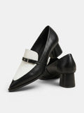 Gleamond | Women's Medium Block Heel Pointed Pumps Gleamond