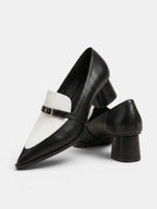 Gleamond | Women's Medium Block Heel Pointed Pumps Gleamond