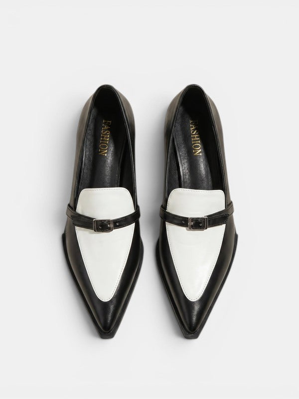 Gleamond | Women's Medium Block Heel Pointed Pumps Gleamond