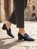 Gleamond | Women's Medium Block Heel Pointed Pumps Gleamond