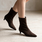Gleamond | Women's Pointed Toe Low Heel Boots Gleamond