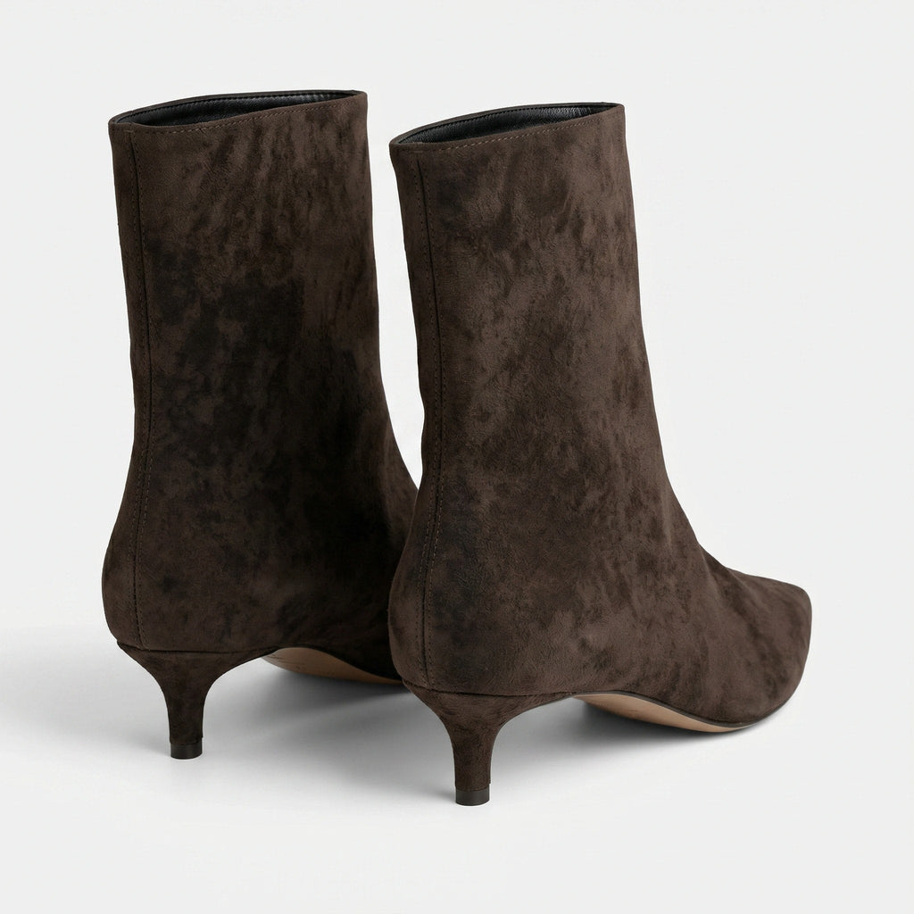Gleamond | Women's Pointed Toe Low Heel Boots Gleamond