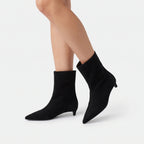 Gleamond | Women's Pointed Toe Low Heel Boots Gleamond
