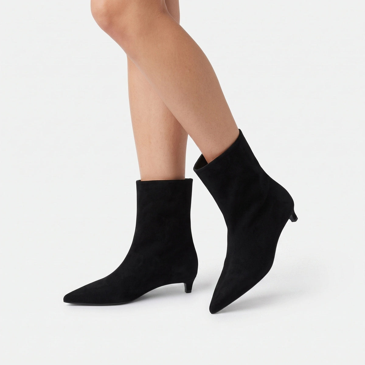 Gleamond | Women's Pointed Toe Low Heel Boots Gleamond