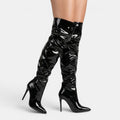 Gleamond | Women's Pointed Toe Stiletto Over-the-Knee Boots Gleamond