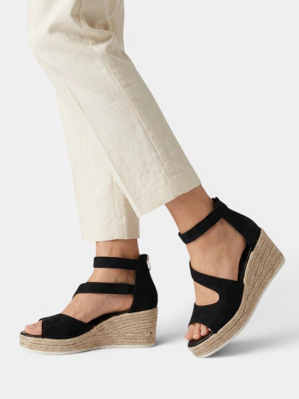 Gleamond | Women's Rope Wedge Platform Sandals Gleamond
