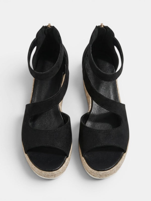 Gleamond | Women's Rope Wedge Platform Sandals Gleamond