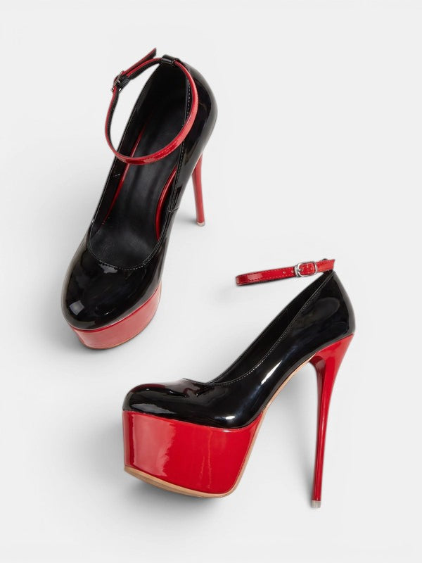 Gleamond | Women's Round Toe Platform High Heel Pumps Gleamond