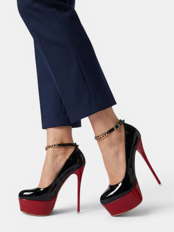 Gleamond | Women's Round Toe Platform High Heel Pumps Gleamond