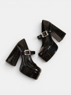 Gleamond | Women's Round Toe Platform Mary Jane Heels Gleamond
