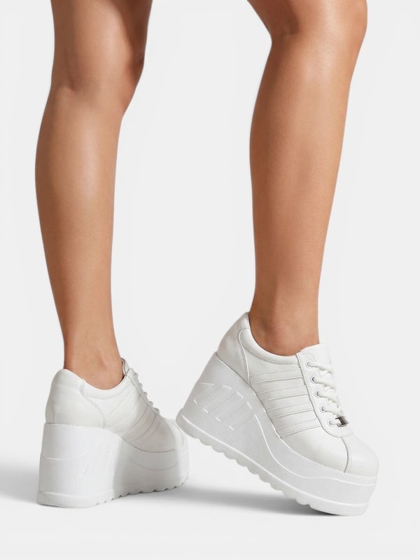 Gleamond | Women's Round Toe Platform Wedge Shoes Gleamond