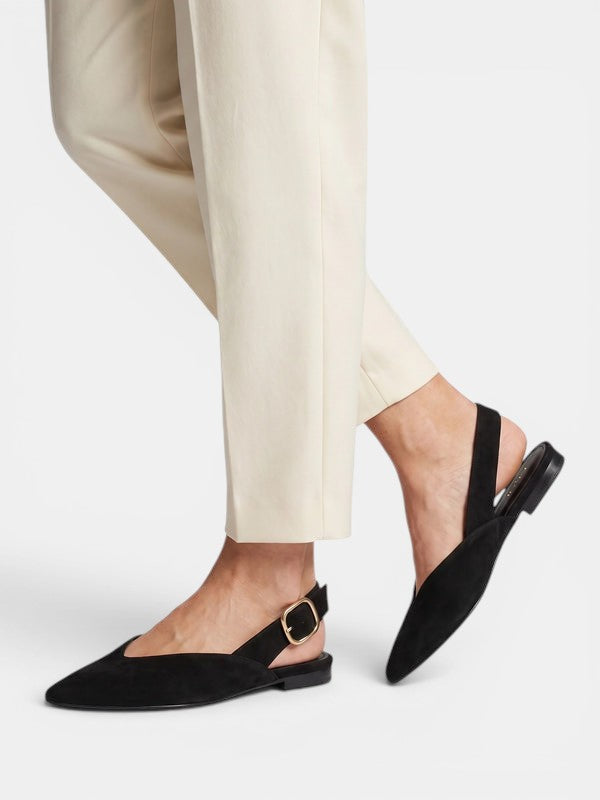 Gleamond | Women's Slingback Flats with Pointed Toe and Buckle Strap Gleamond