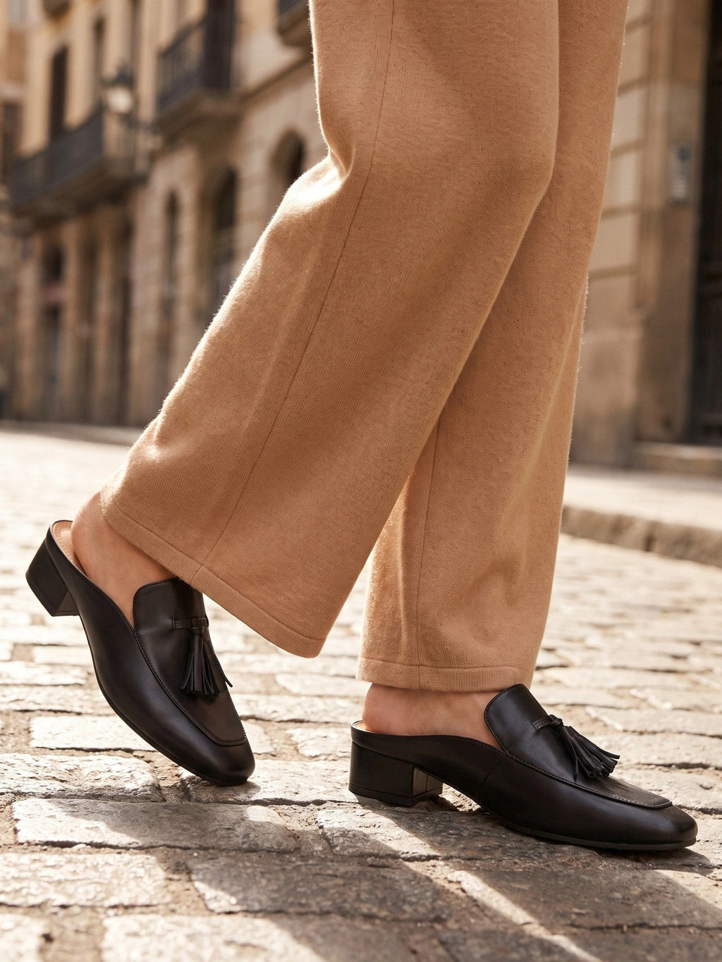 Gleamond | Women's Slip On Mule Loafers with Square Toe Gleamond