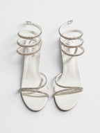 Gleamond | Women's Platform Sandals with Spiral Ankle Strap and Stiletto Heel Gleamond