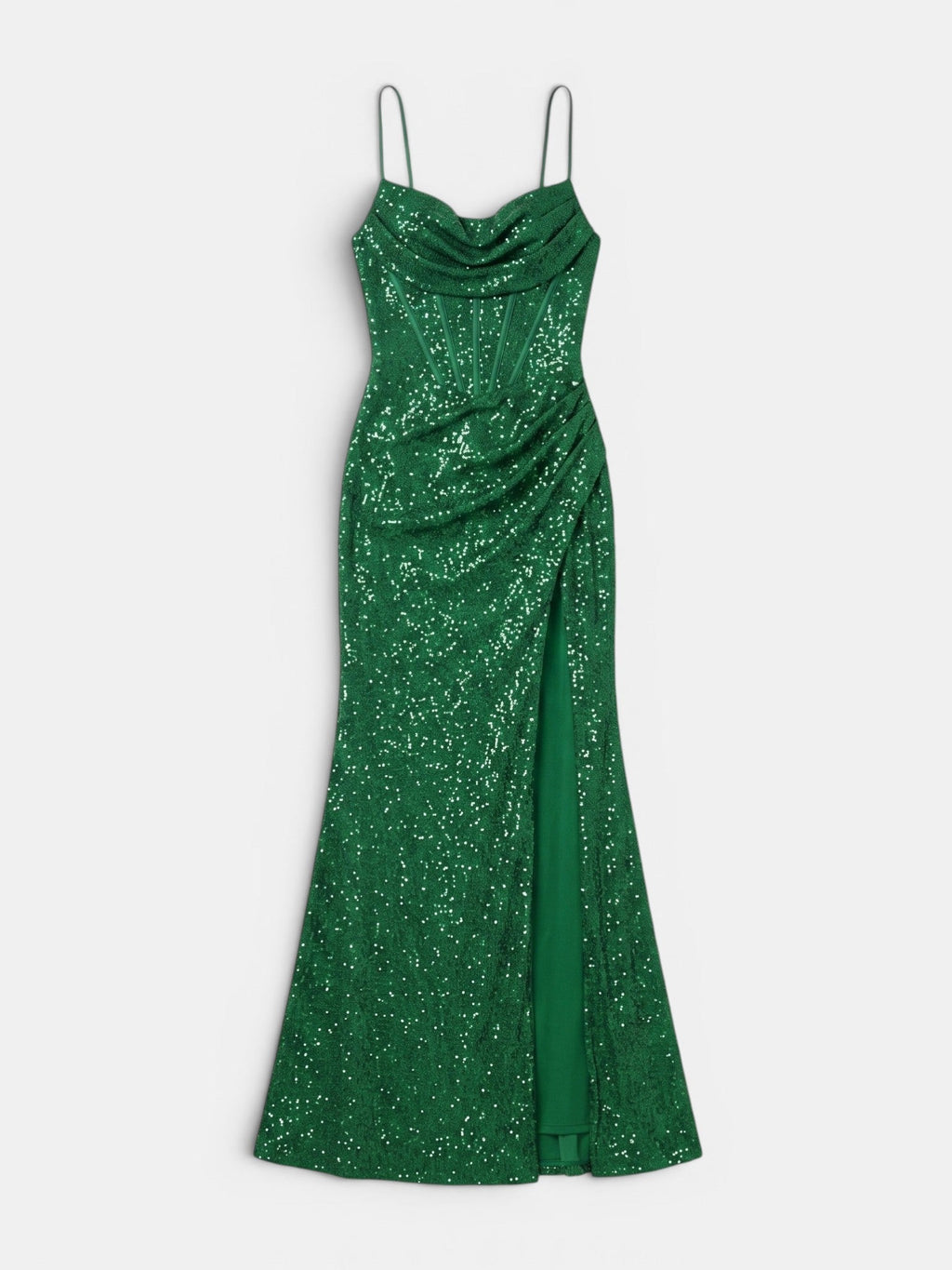 Gleamond | Women's Corset Maxi Dress with Side Split and Shoulder Straps Gleamond