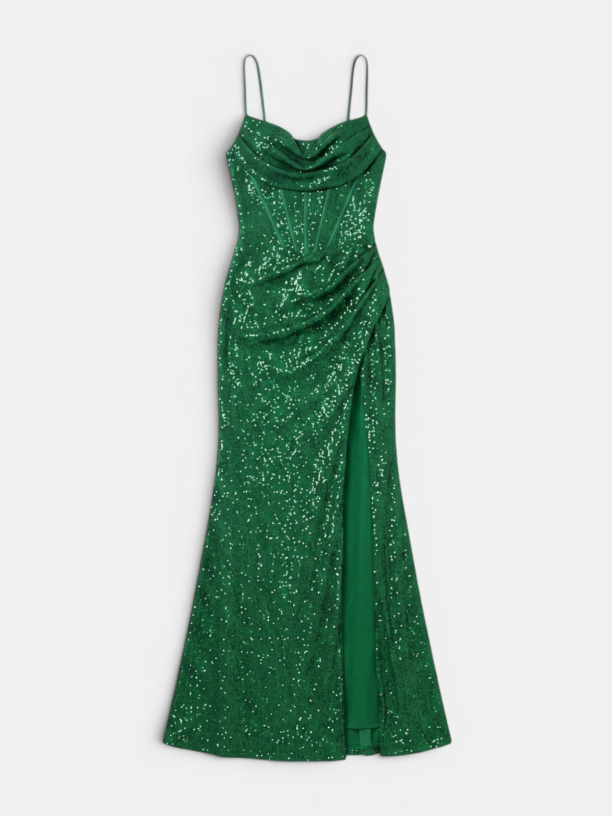 Gleamond | Women's Corset Maxi Dress with Side Split and Shoulder Straps Gleamond