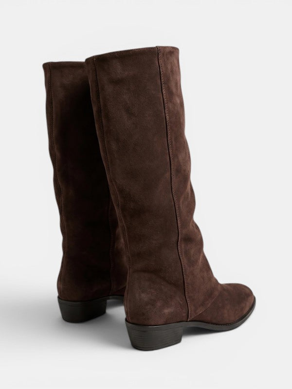 Gleamond | Women's Textured Mid Calf Boots Gleamond
