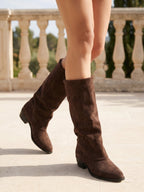 Gleamond | Women's Textured Mid Calf Boots Gleamond