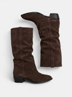 Gleamond | Women's Textured Mid Calf Boots Gleamond