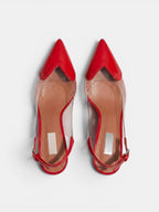 Gleamond | Women's Transparent Slingback High Heel Pumps Gleamond
